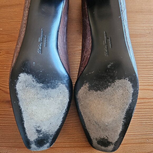 Salvatore Ferragamo exotic leather pump size 10 US - Picture 6 of 6